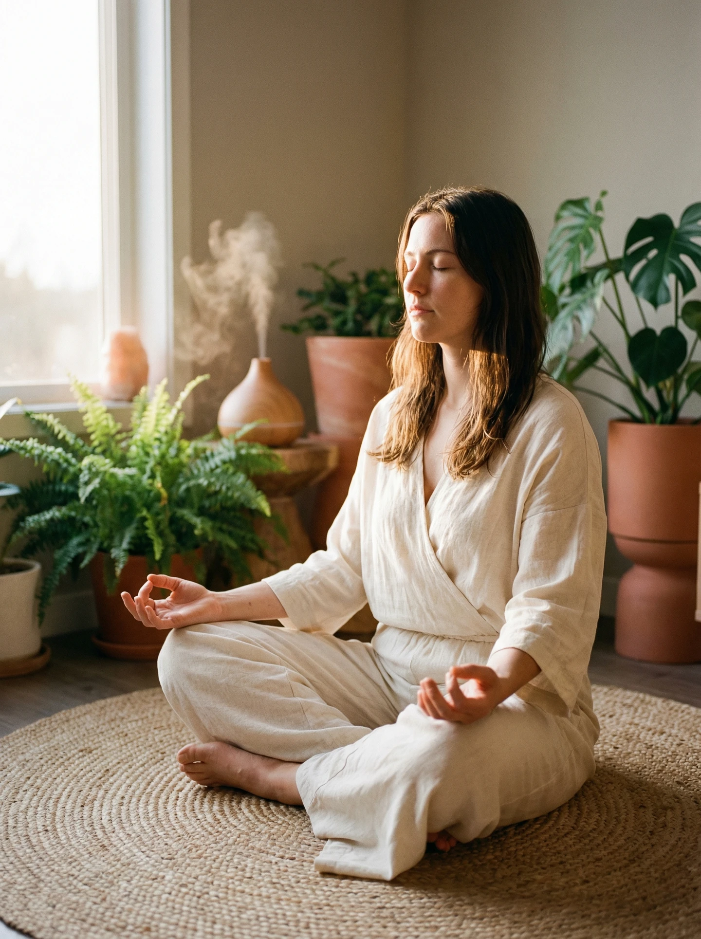 Femme pratiquant une pose de Kundalini Yoga